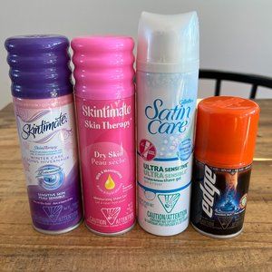 Skintimate, Gillette Satin Care, Schick Edge Shaving Gel Lot of 4
